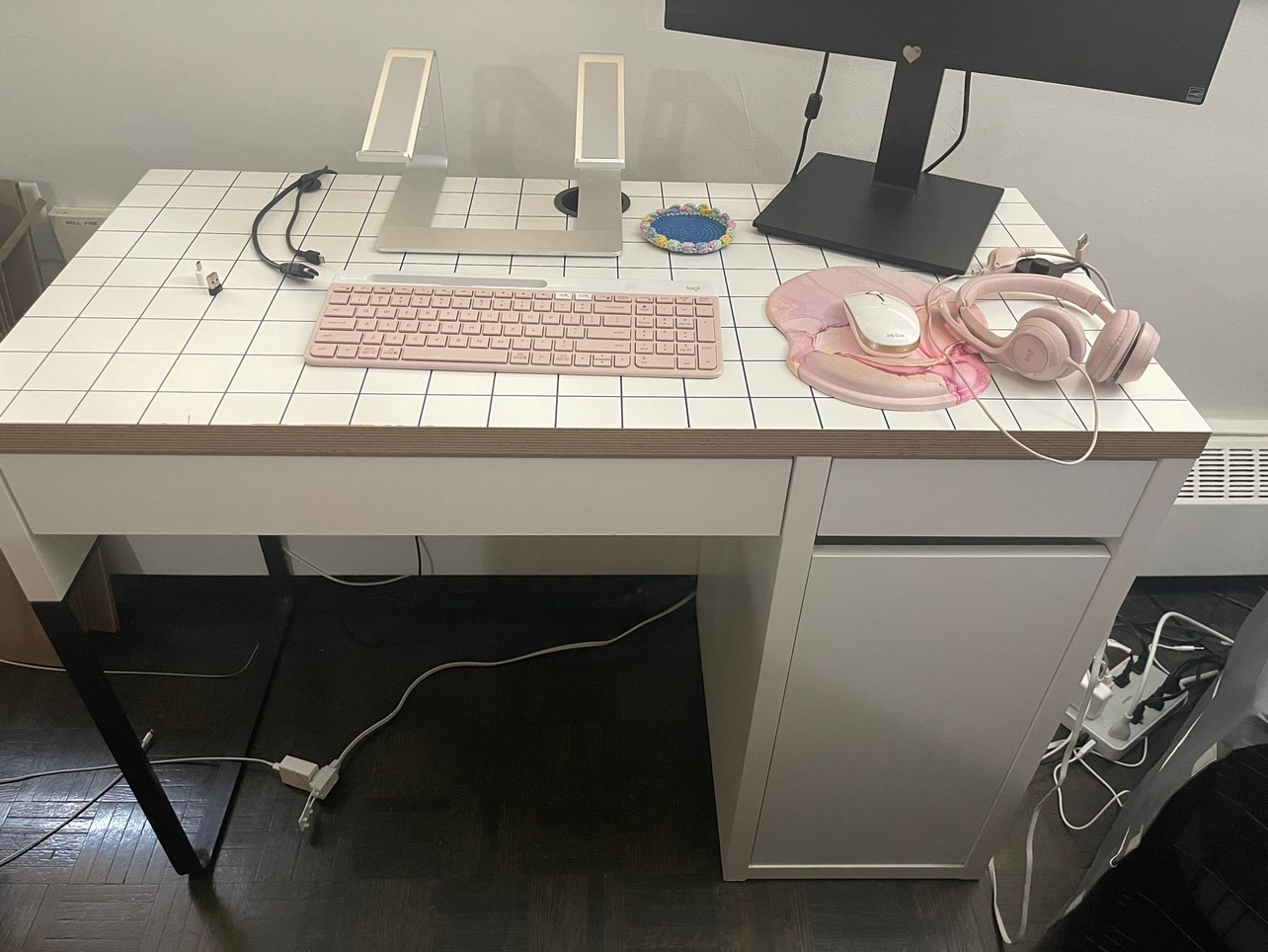 IKEA MICKE Desk, White/Anthracite