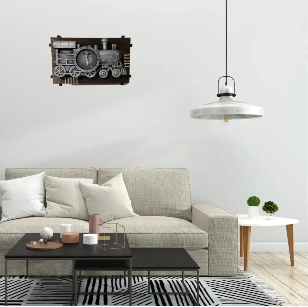 A Classic Train Engine Embellished in Wood image indicator(3)