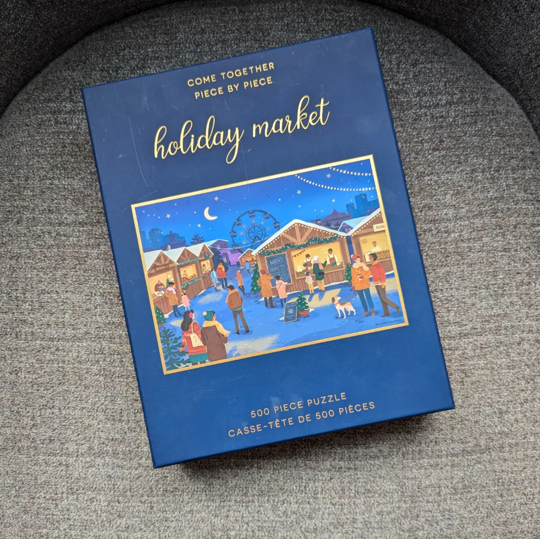 Indigo x Hobbry Holiday Market 500 Piece Puzzle thumbnail
