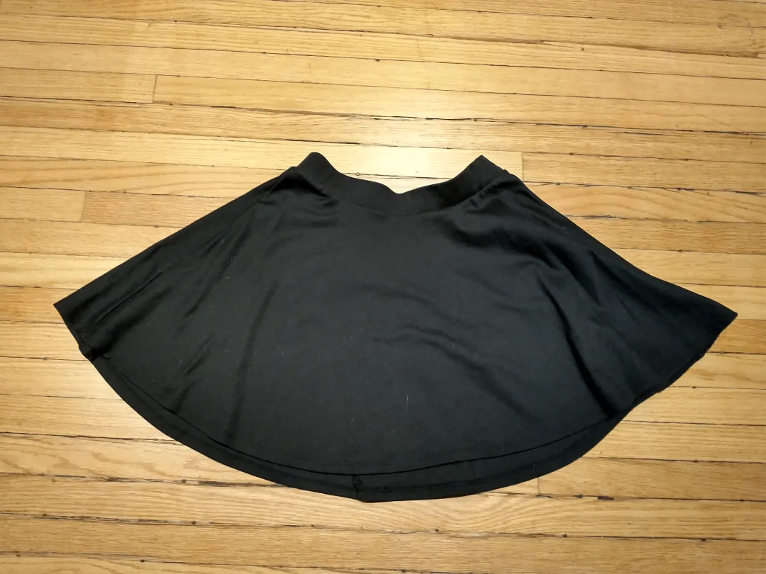 Plain Black Skater Skirt image indicator(2)