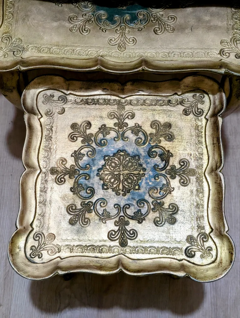 MCM Florentine 3 Nesting Tables Hollywood Regency Italian image indicator(5)