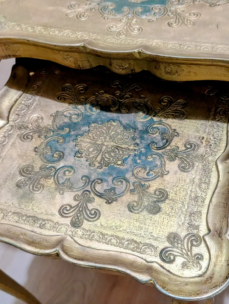 MCM Florentine 3 Nesting Tables Hollywood Regency Italian image indicator(10)