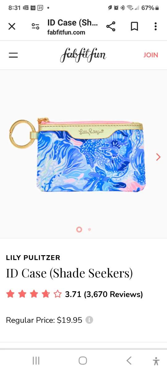 Brand new Lilly Pulitzer ID Case (Shade Seekers) image indicator(2)