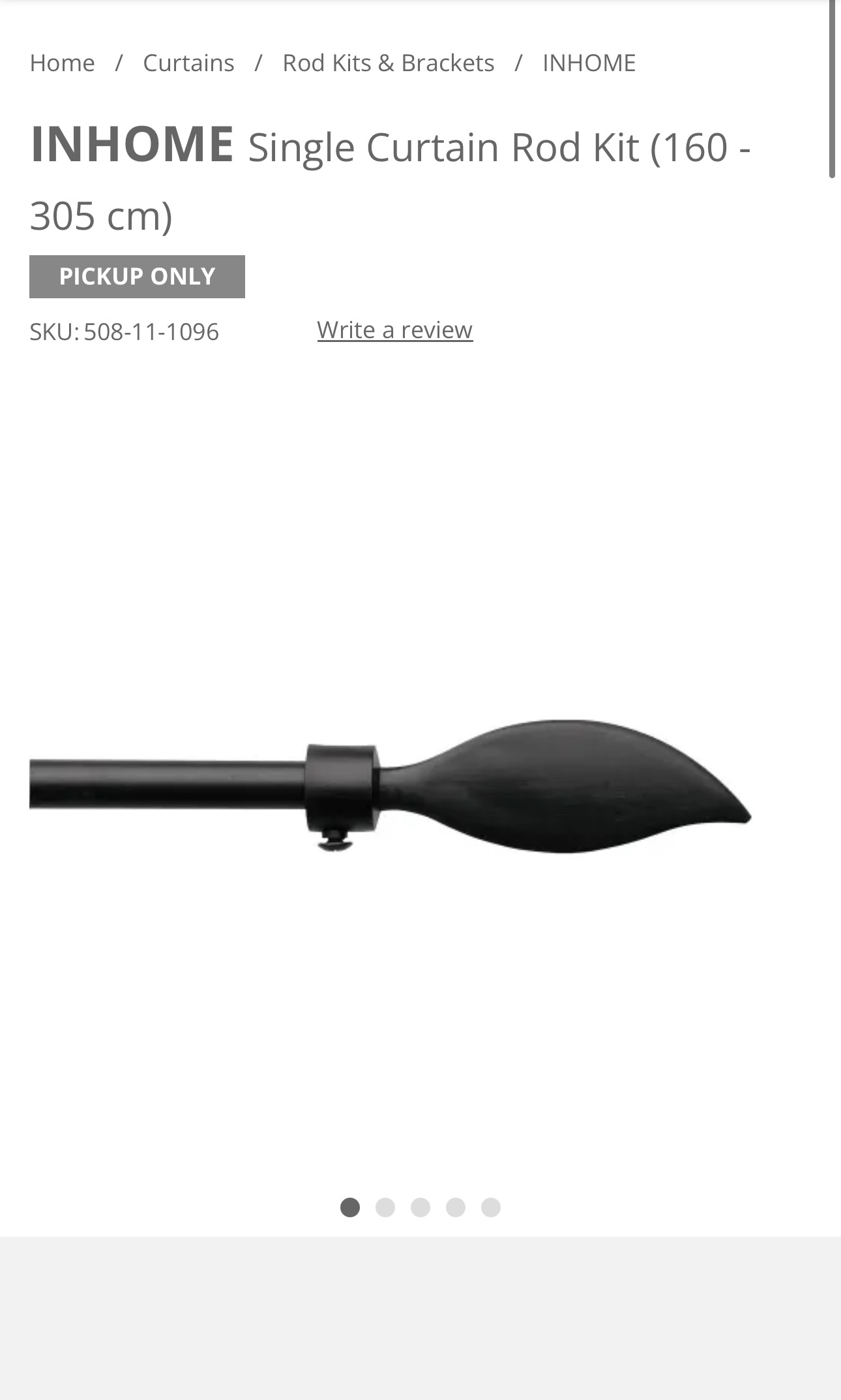 2 Curtain Rod Kit (160-305 cm)
