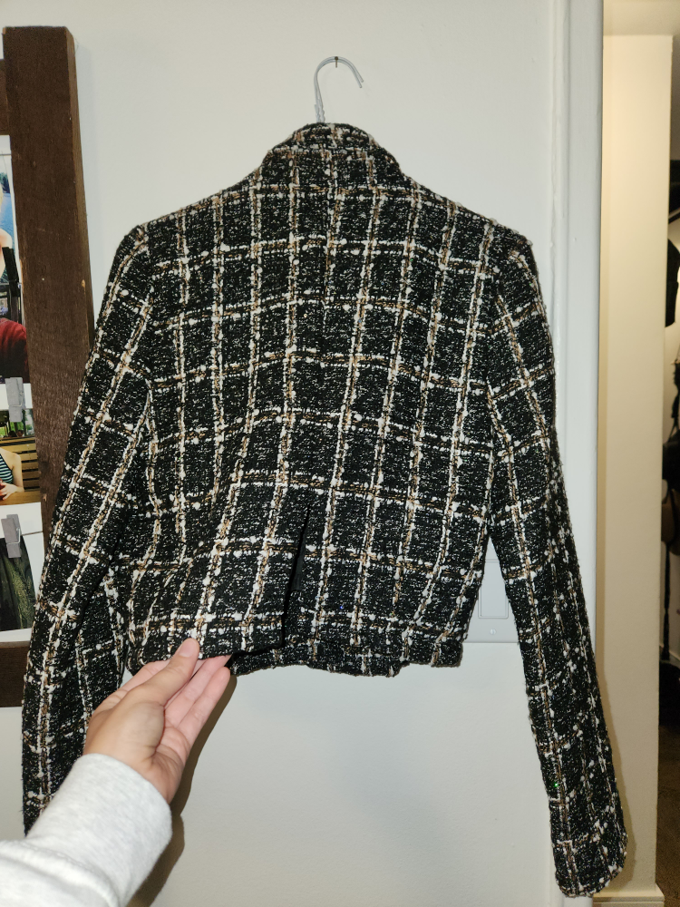 GUESS: Doria Tweed Crop Blazer and Skirt - photo 3