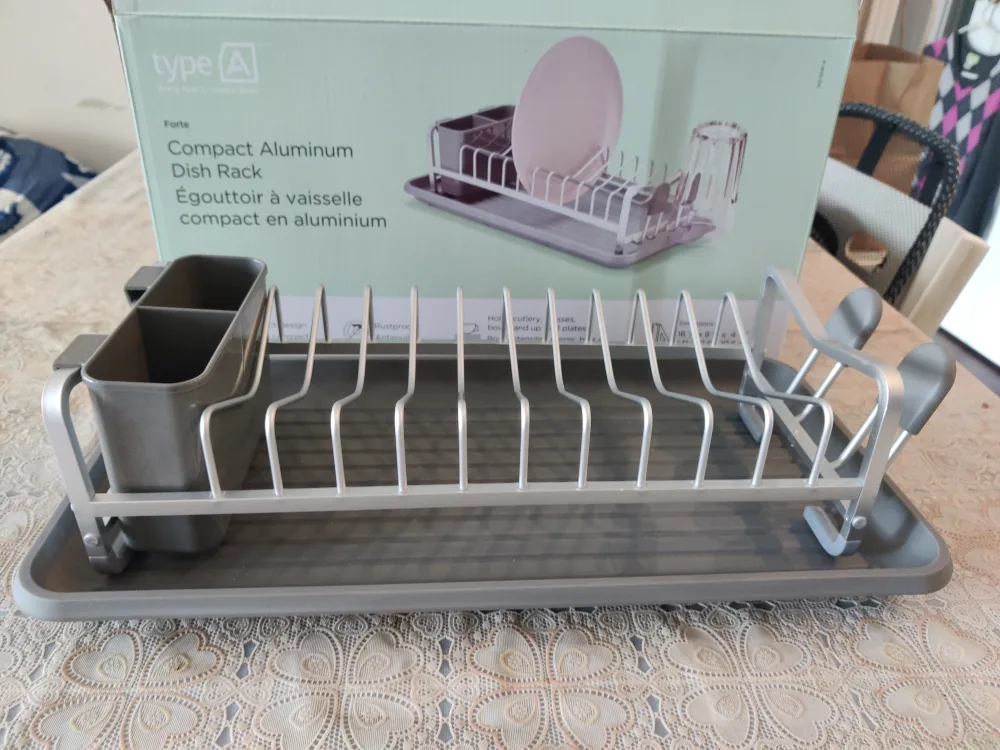Compact Aluminum Dish Drying Rack thumbnail