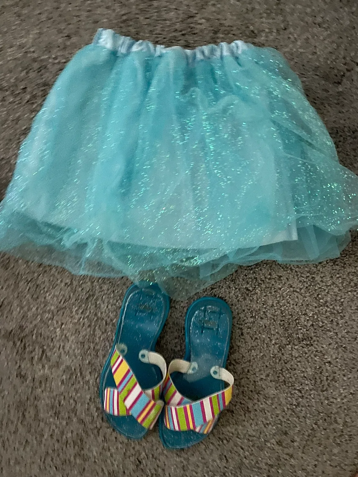 Hallowen Girls' Blue Tulle Skirt with Sandals thumbnail