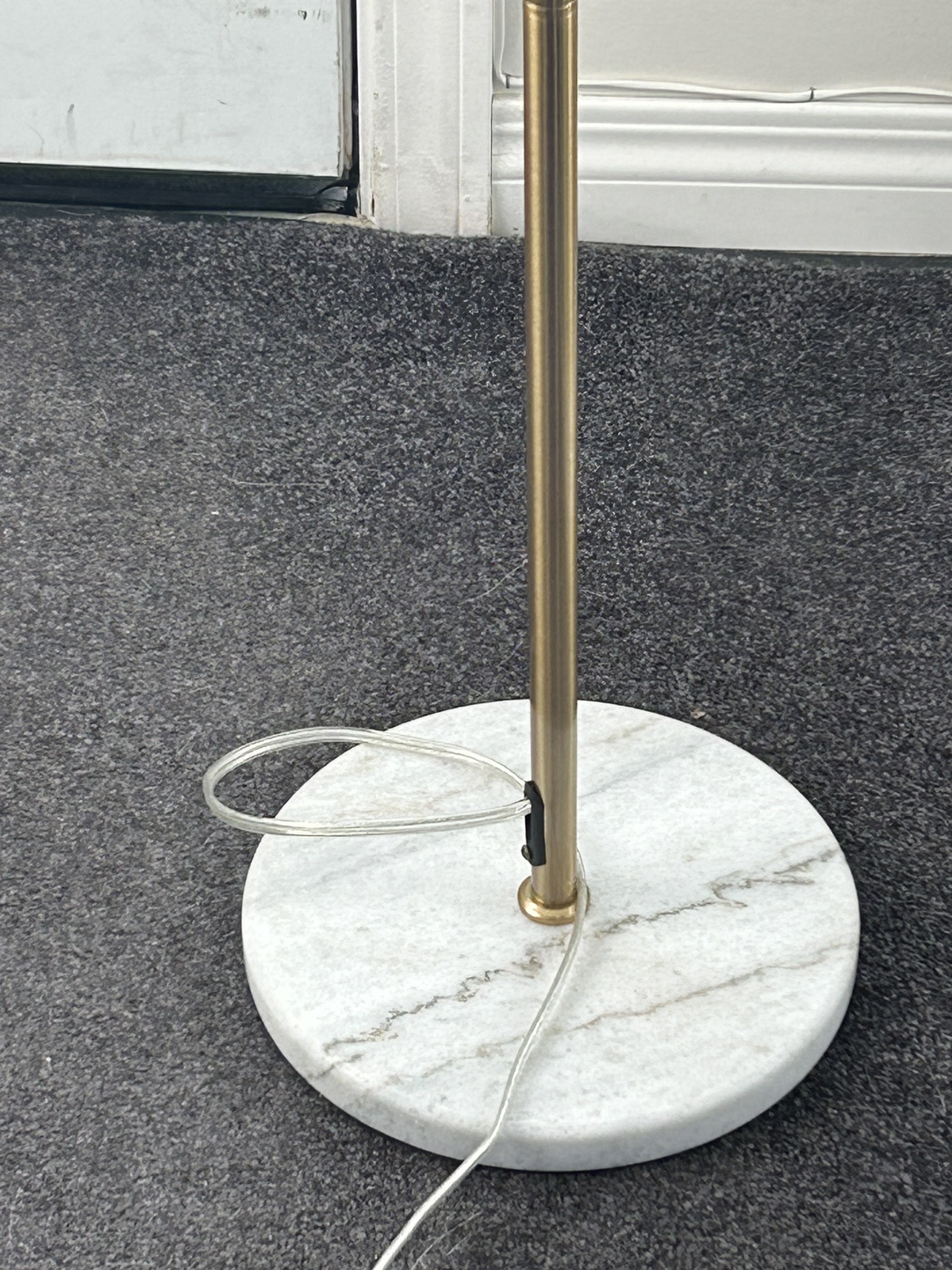 Gold Floor Lamp with Marble Base - photo 4