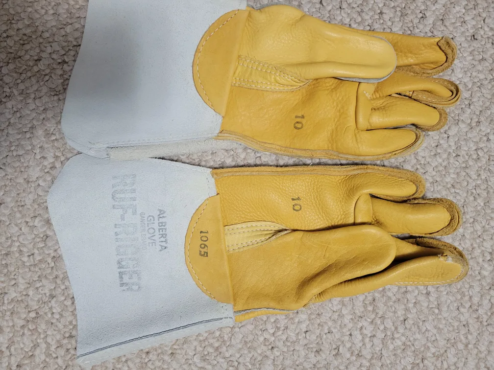Pair of Leather Work Gloves - Size 10 thumbnail