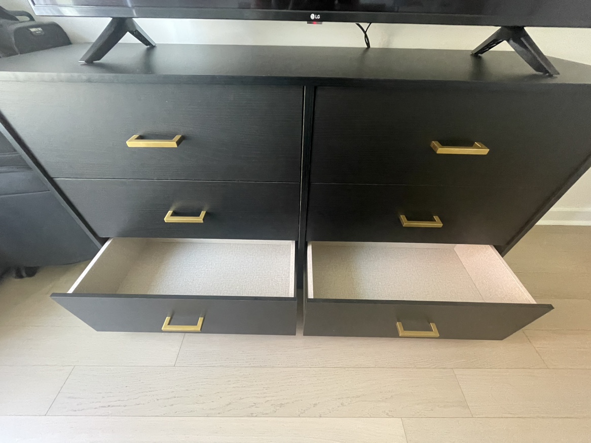 Black Dresser with Gold Handles - photo 3