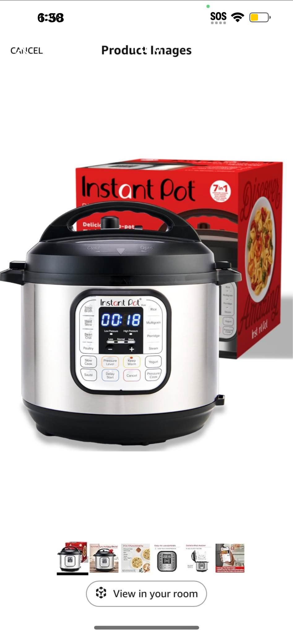 Instant Pot Duo 7-in-1 Electric Pressure Cooker