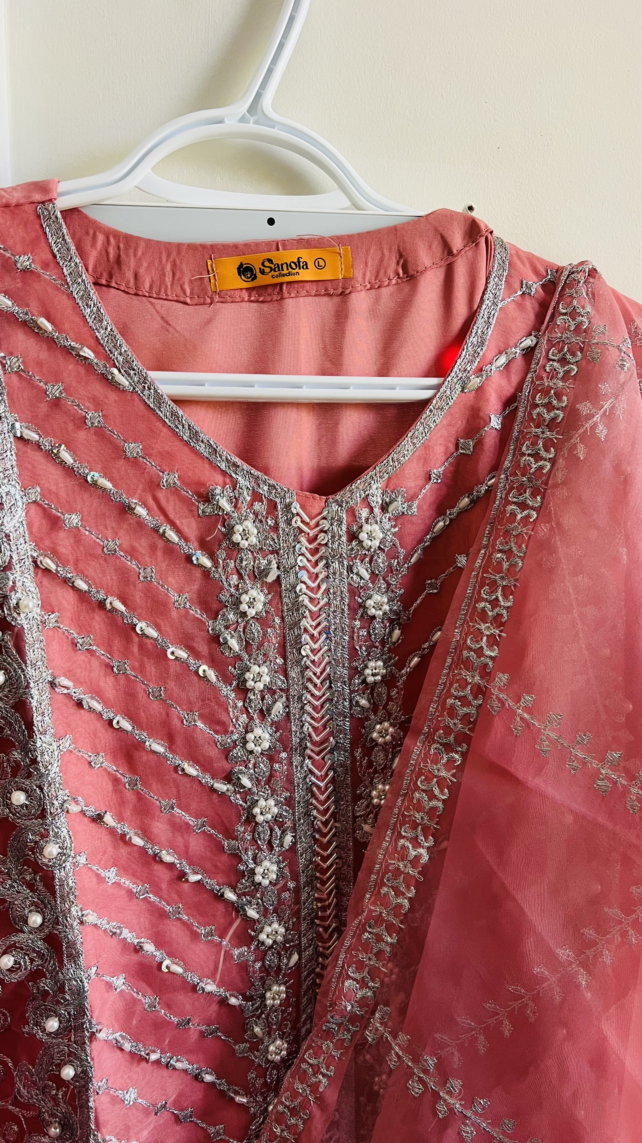 Pink Embroidered Kurta 3 pc - photo 2