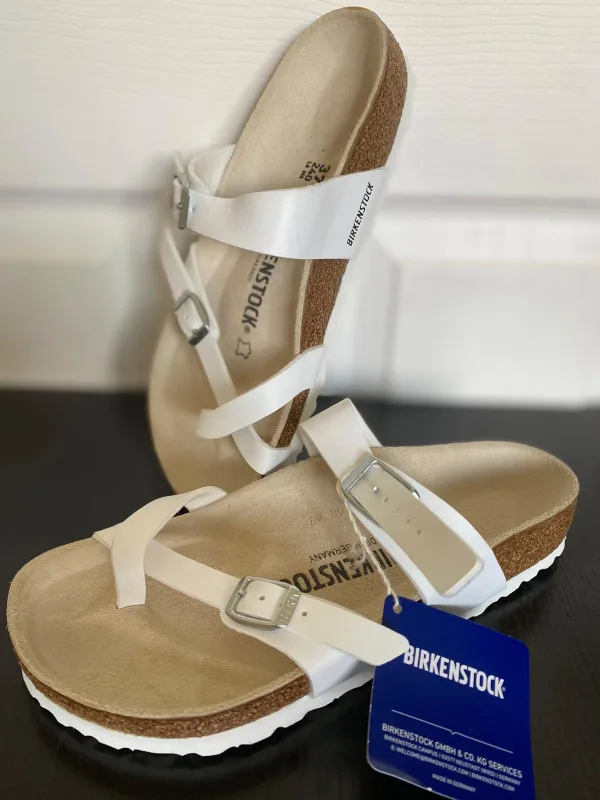 Birkenstock White Leather Women Sandals thumbnail