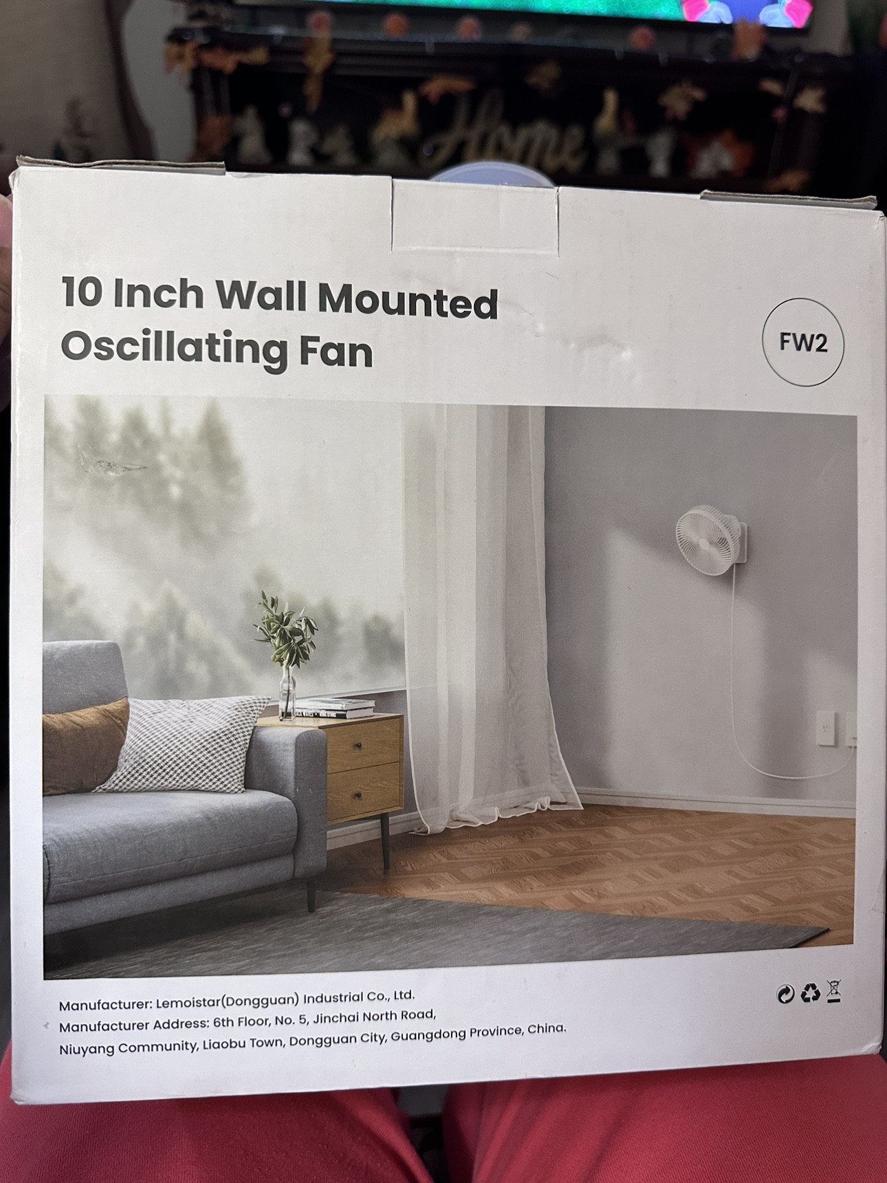 10 Inch Wall Mounted Oscillating Fan
