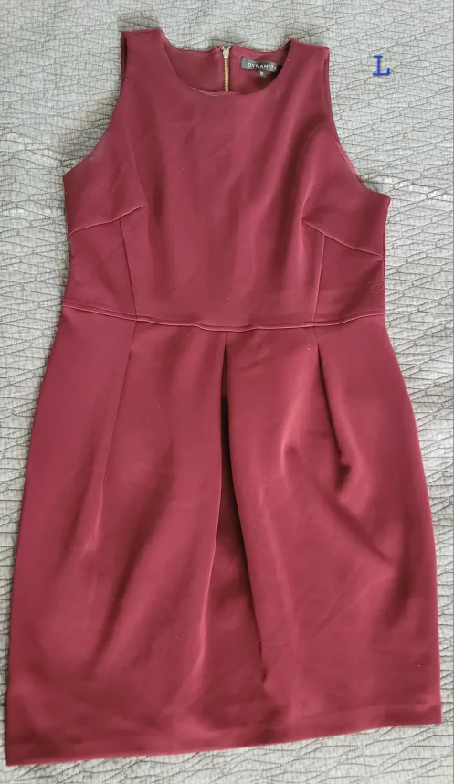 Dynamite Sleeveless Dress Burgandy L thumbnail
