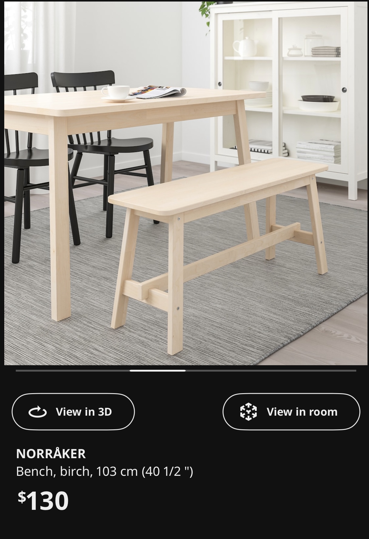 IKEA NORRÅKER Bench - photo 5