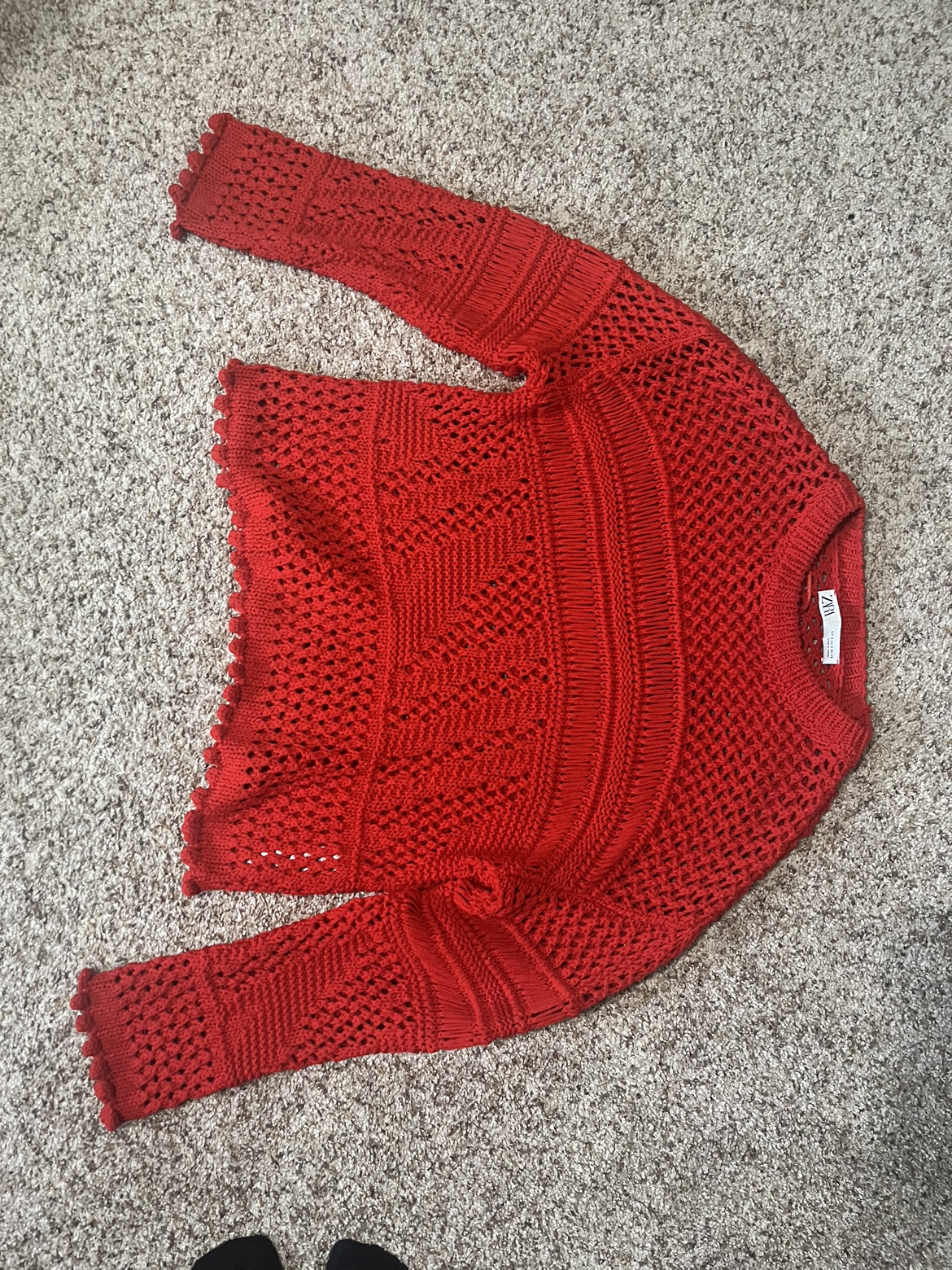 Zara Red Knit Sweater