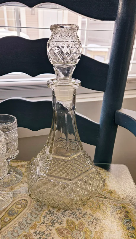 Vintage Anchor Hawking decanter and goblets image indicator(3)