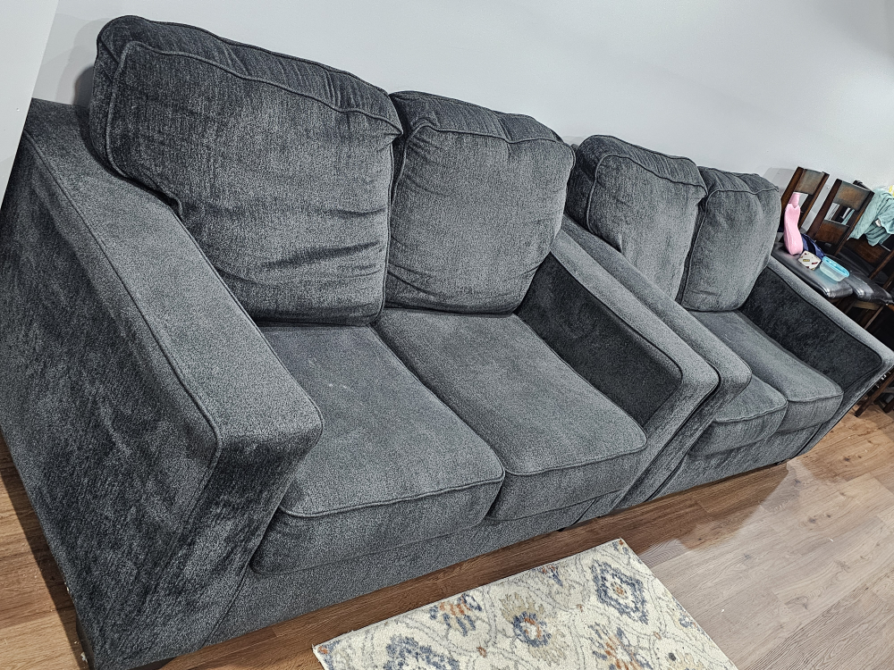 Grey Fabric Sectional Sofa