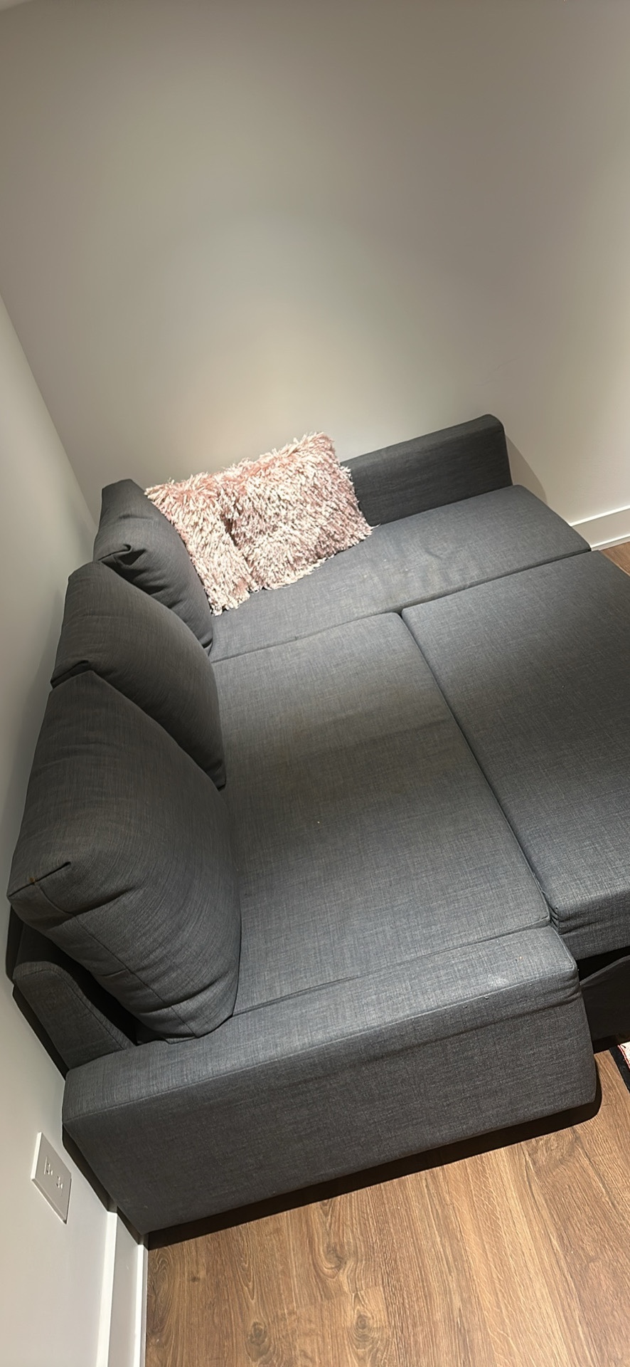 Grey Sectional pull out Sofa Bed - photo 3