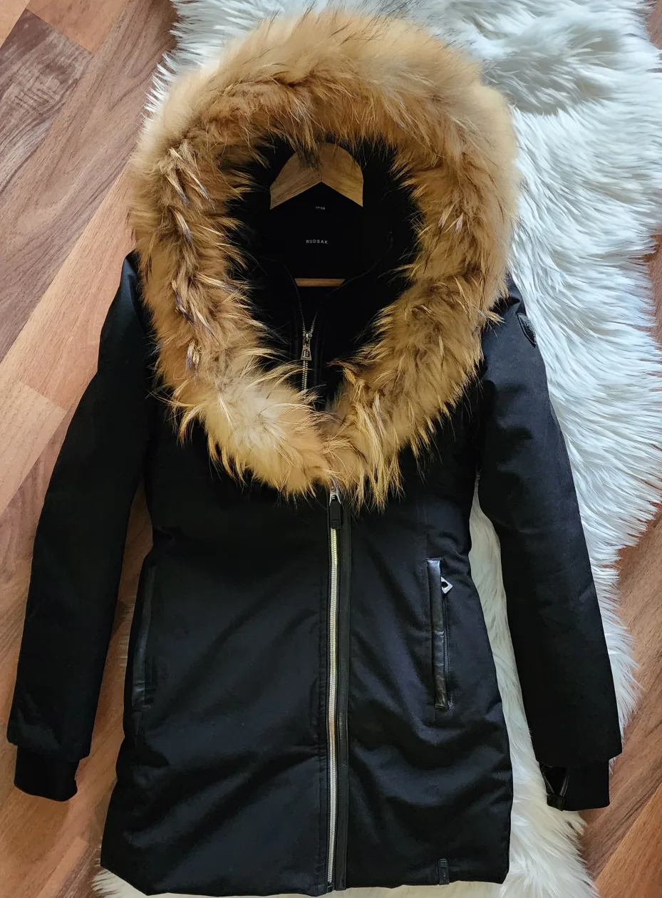 Women's RUDSAK Winter Coat with Fur Trim XS- AUTHENTIC! image indicator(10)