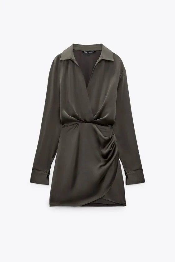 Zara Satin Dress - Size L thumbnail