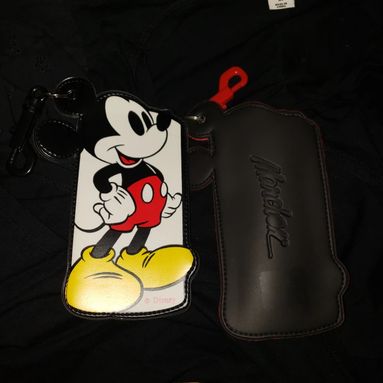 Minnie Mouse and Mickey Mouse MondoBox ID Holder Keychain Set
