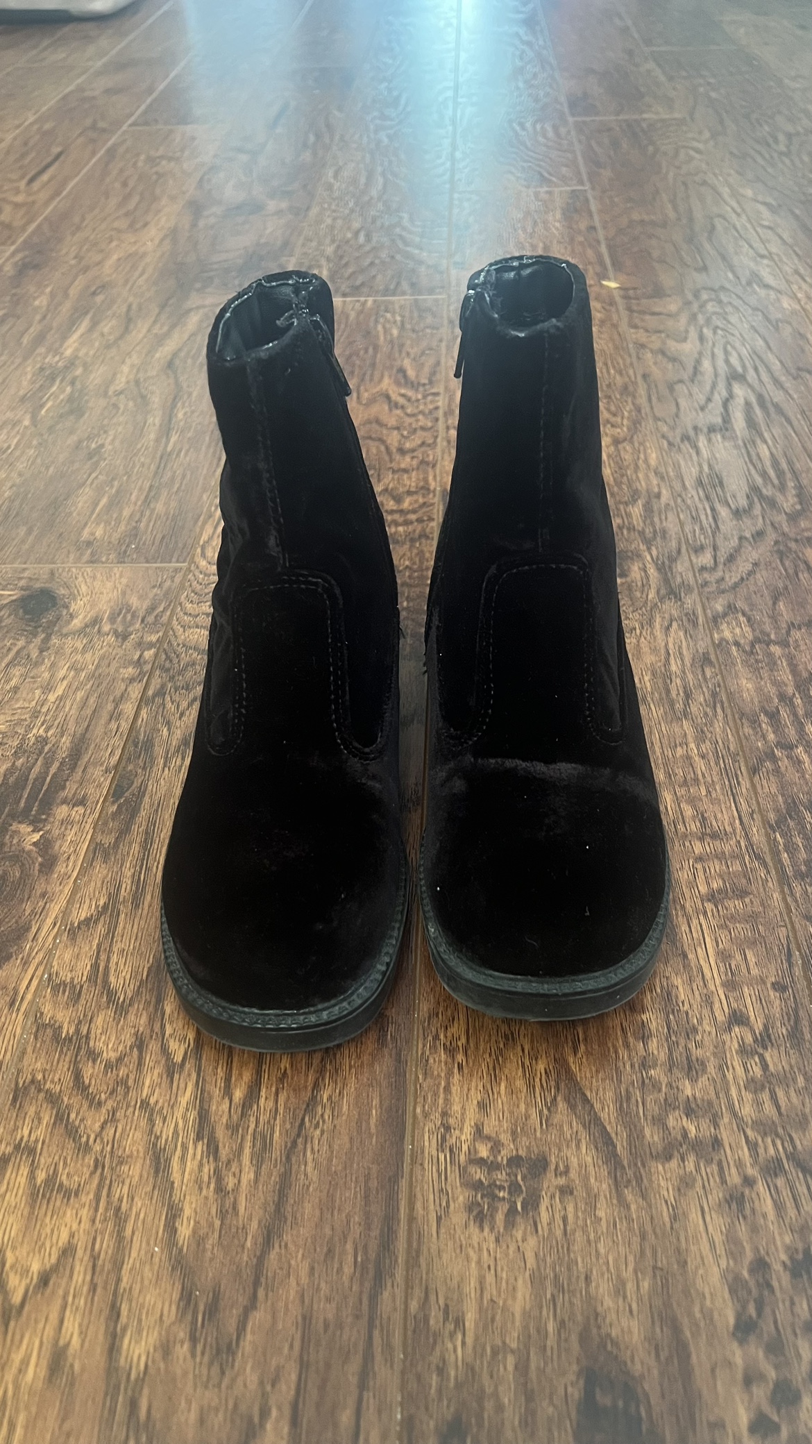Black Velvet Ankle Boots - photo 2