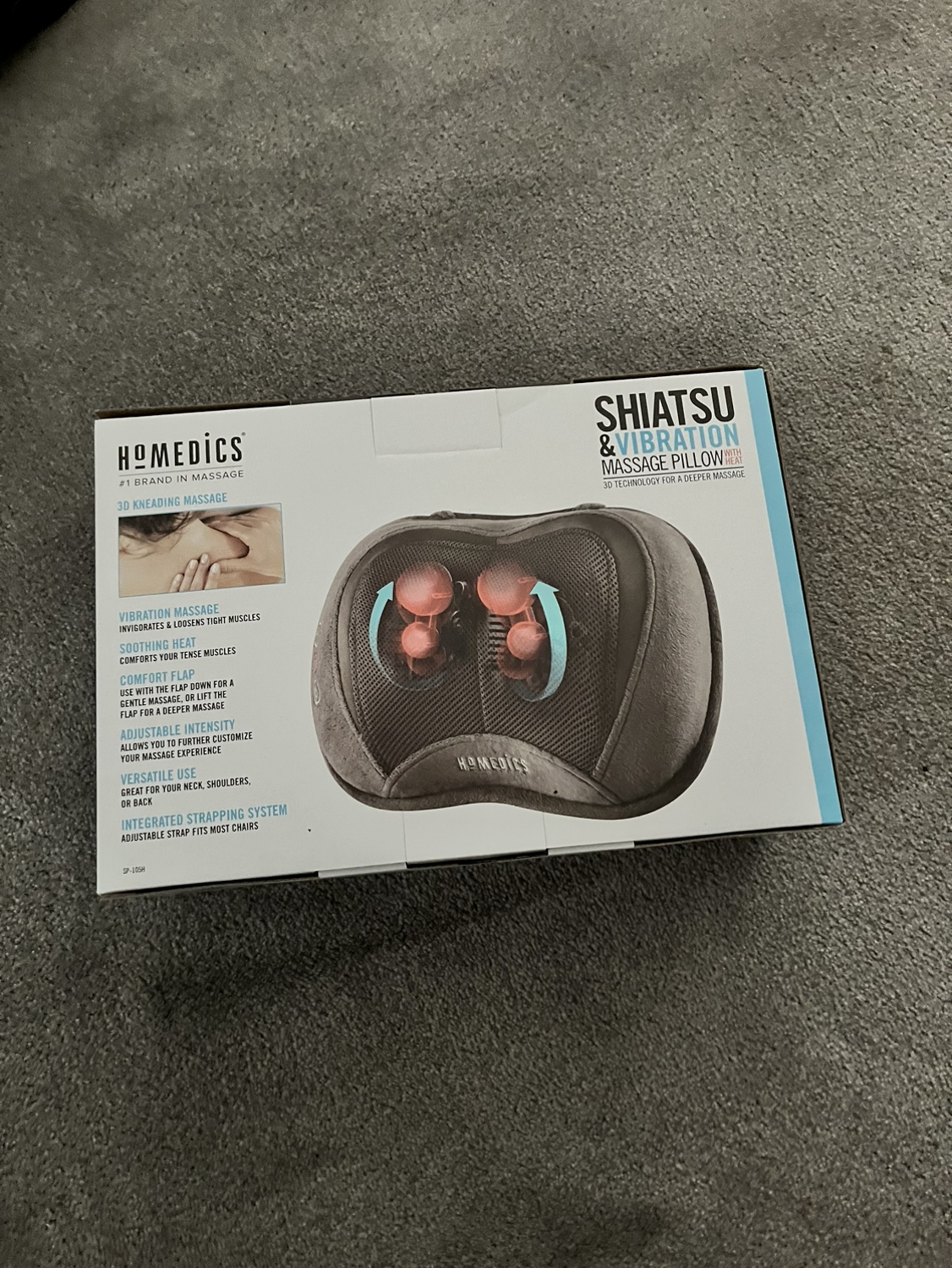 NEW! Homedics Shiatsu & Vibration Massage Pillow with Heat - photo 3
