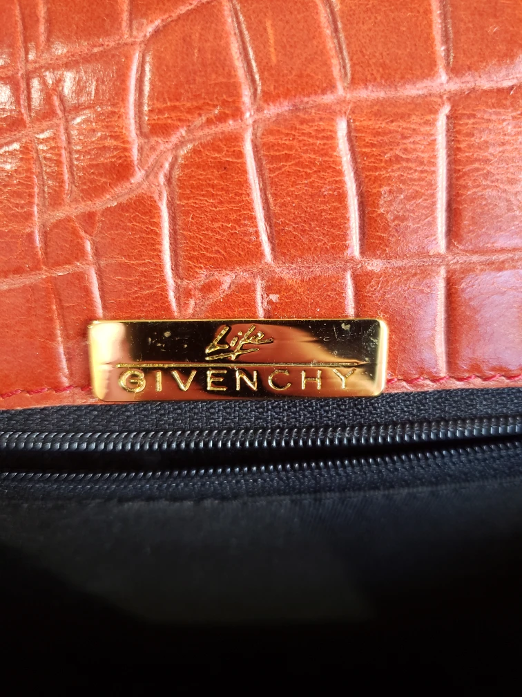 Vintage Givenchy Crocodile Embossed Leather Handbag - photo 2