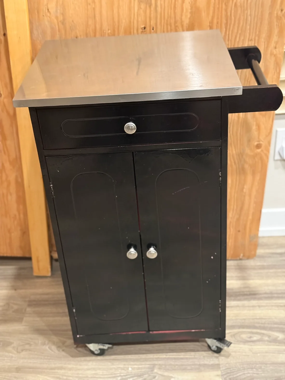 Kitchen Cart with Stainless Steel Top thumbnail