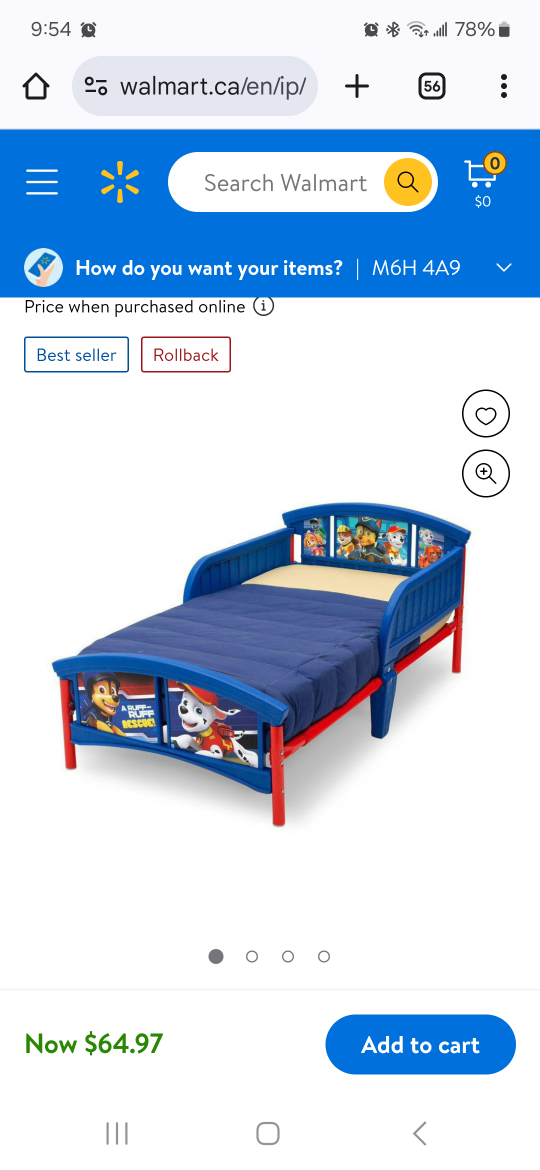 Paw Patrol Toddler Bed