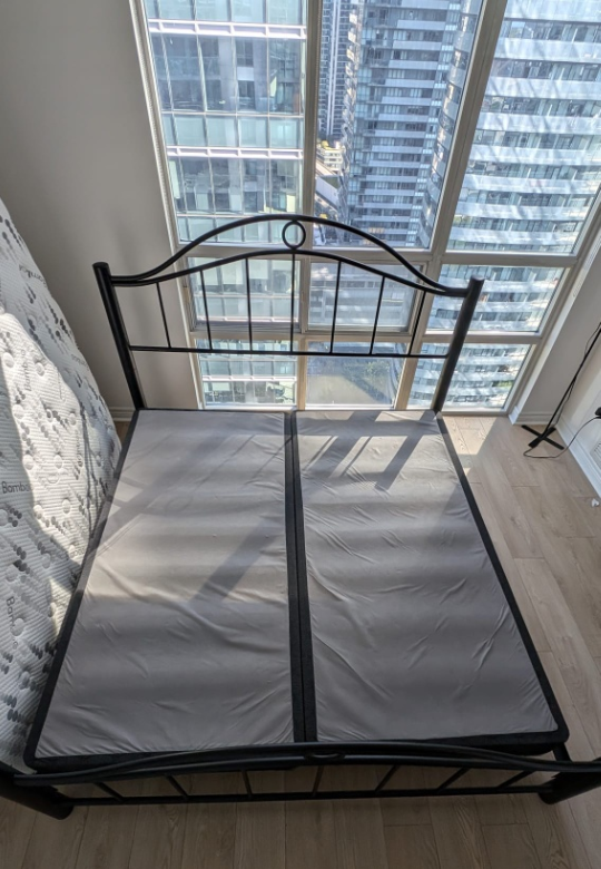 King Size Bed Set - Mattress, Bed Boxes, Metal Frame