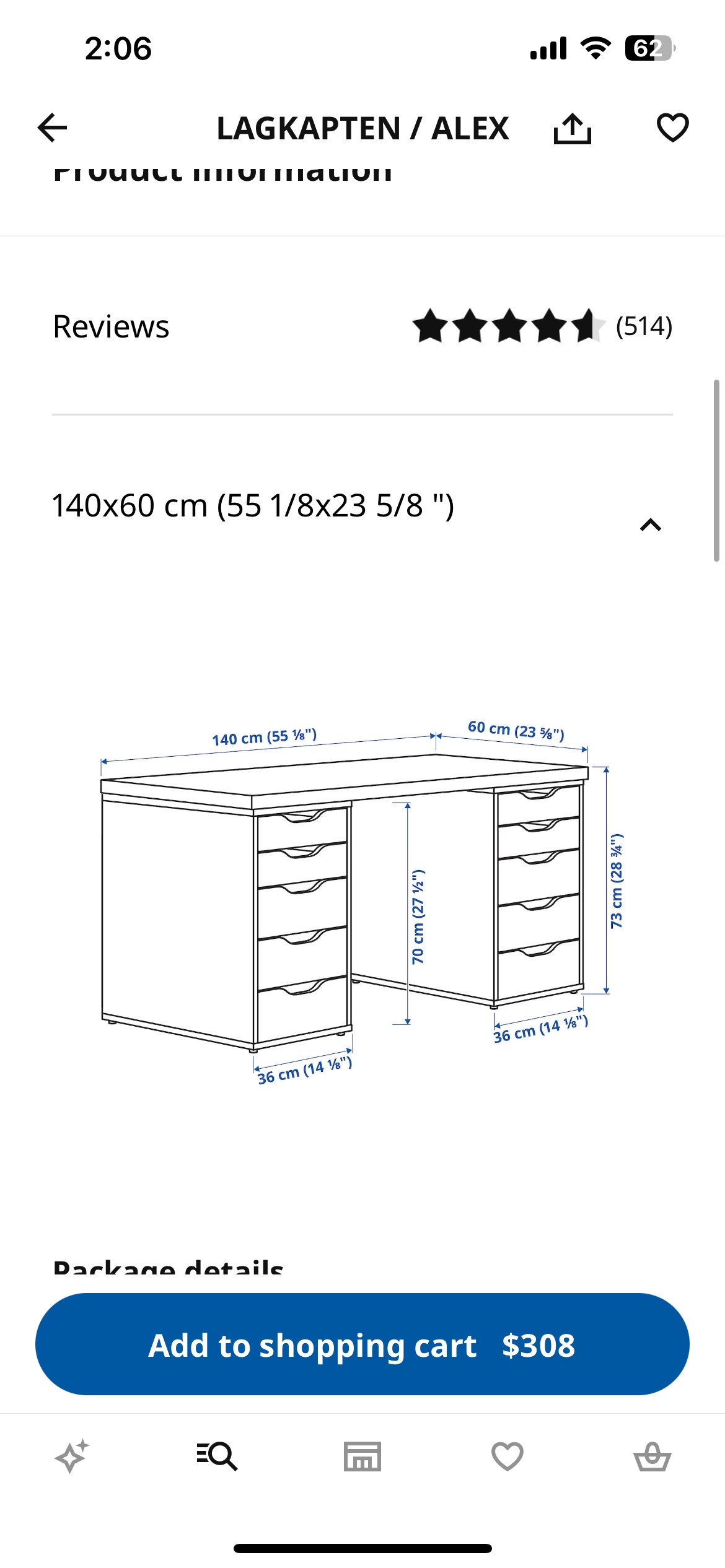 Ikea LACKAPTEN / ALEX Desk - photo 2
