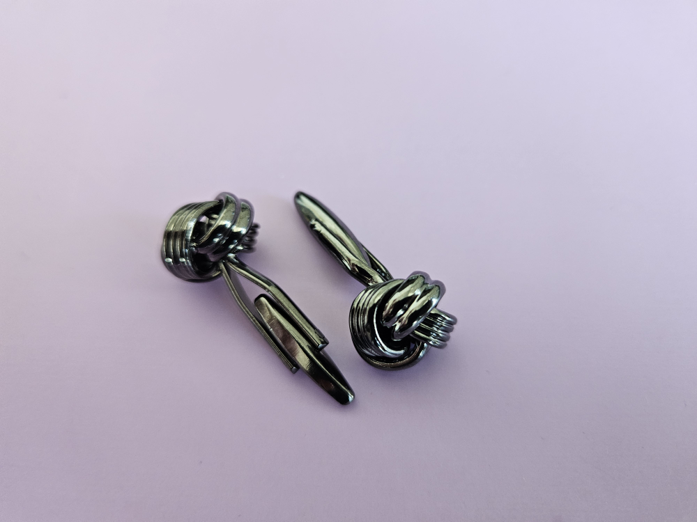 Monkey Fist Cufflinks - Black - photo 2