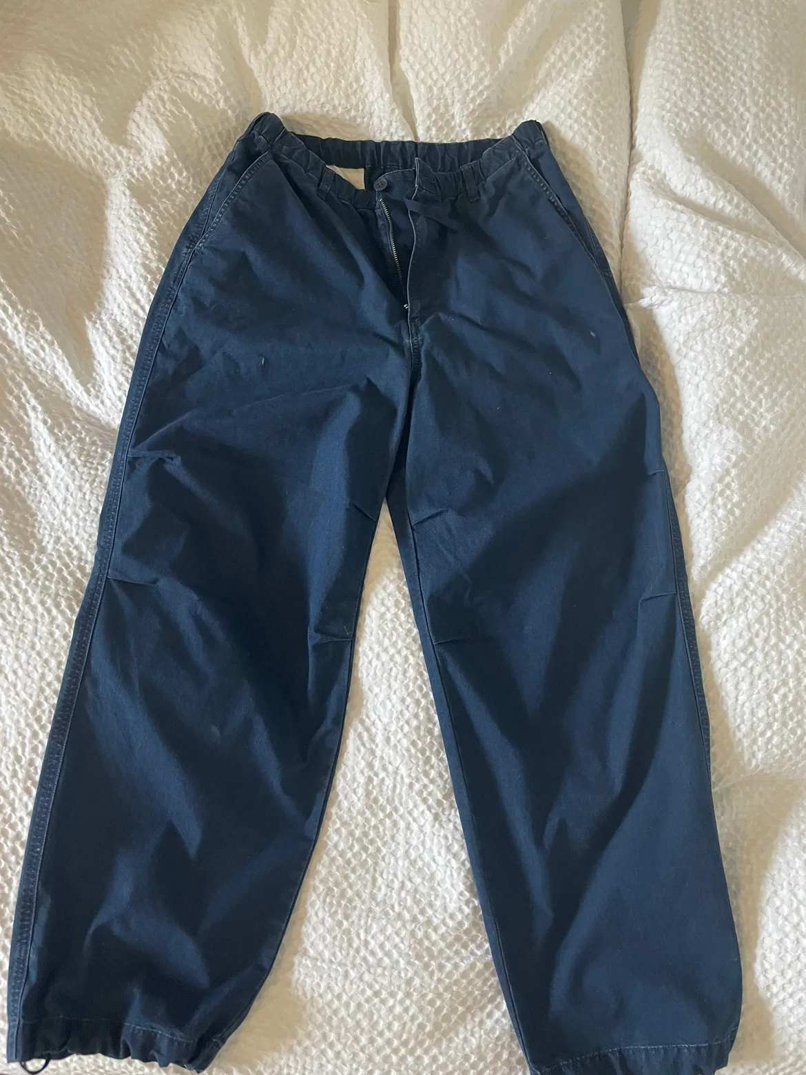 UNIQLO Men's Blue Jeans WIDE PARACHUTE PANTS image indicator(6)