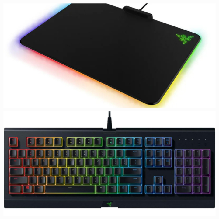 Razer Cynosa Chroma Keyboard & Razer Chroma Mousepad, Gaming