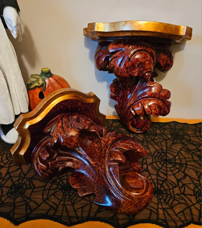 Vintage Wall Mount Sconce Shelves/Wall Corbels image indicator(2)