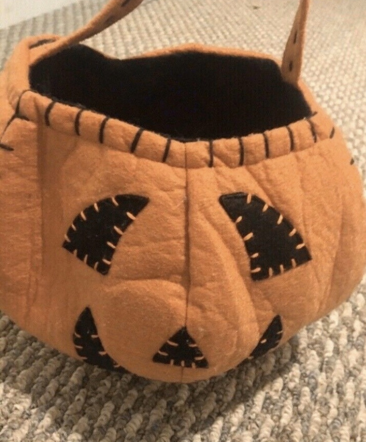 Pottery Barn kids pumpkin Halloween bag