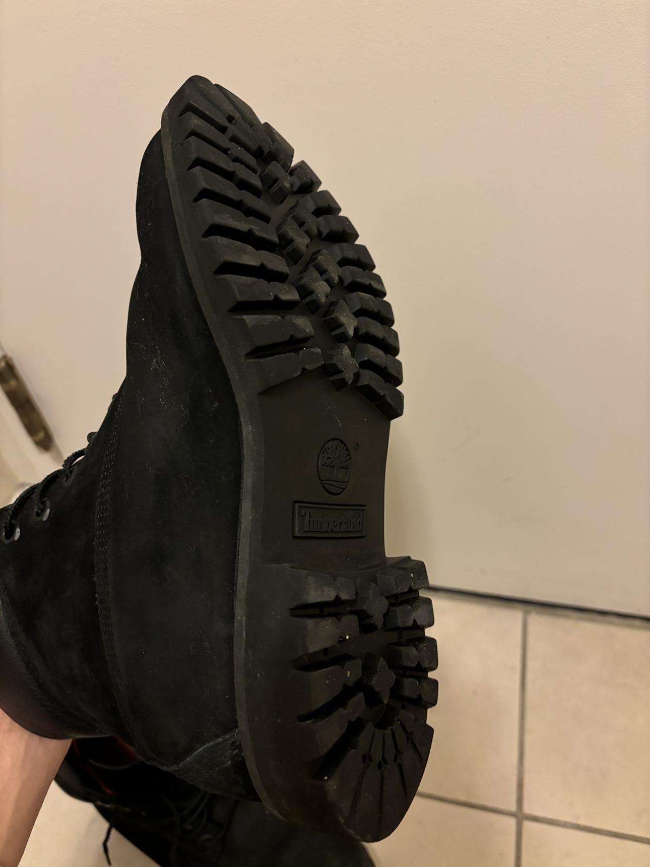 Men's Black Timberland Boots Size 9 - photo 4