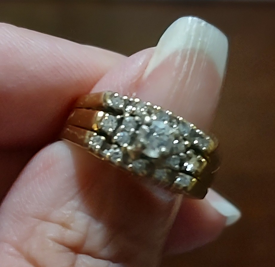 Gold Band Diamond Ring