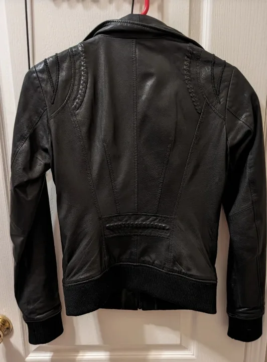Danier Black Leather Jacket image indicator(2)