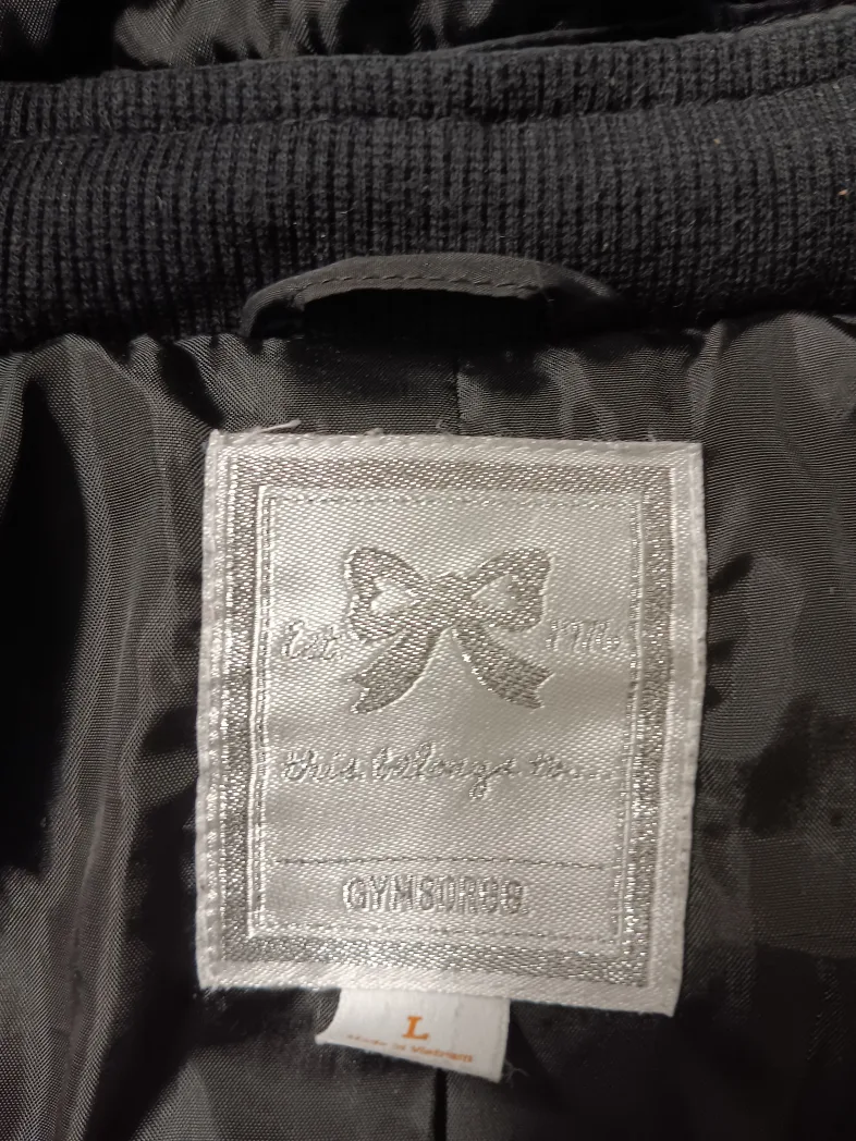 Gymboree Girls' Black Down Puffer Jacket with Ruffle Hem image indicator(3)