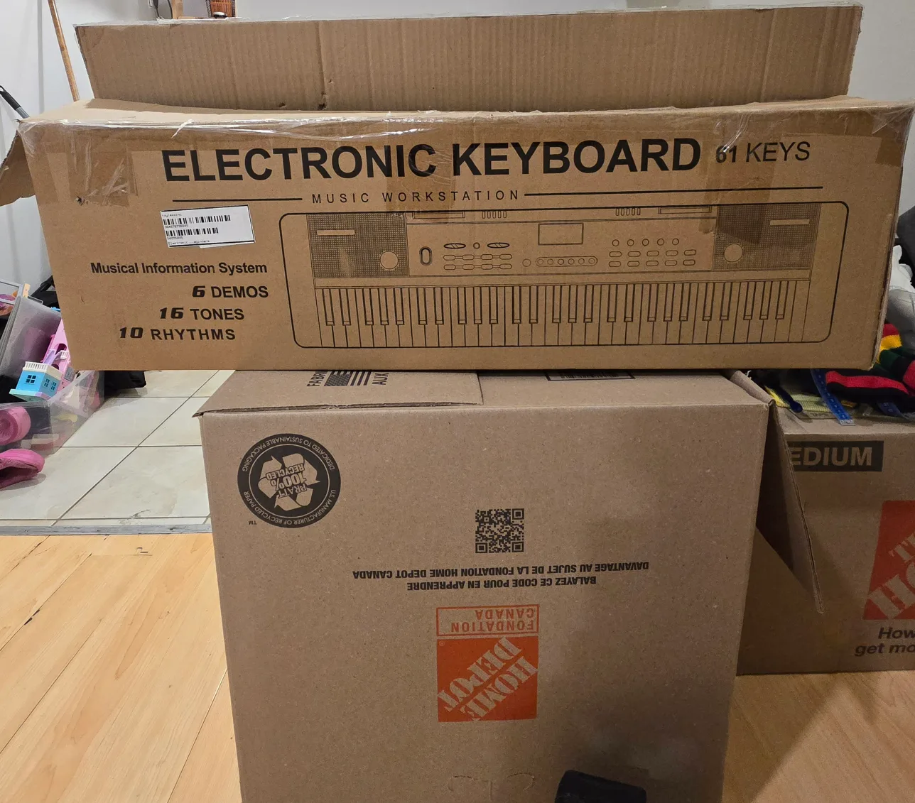 🎹 Electronic 61-Key Piano Keyboard with Microphone image indicator(2)