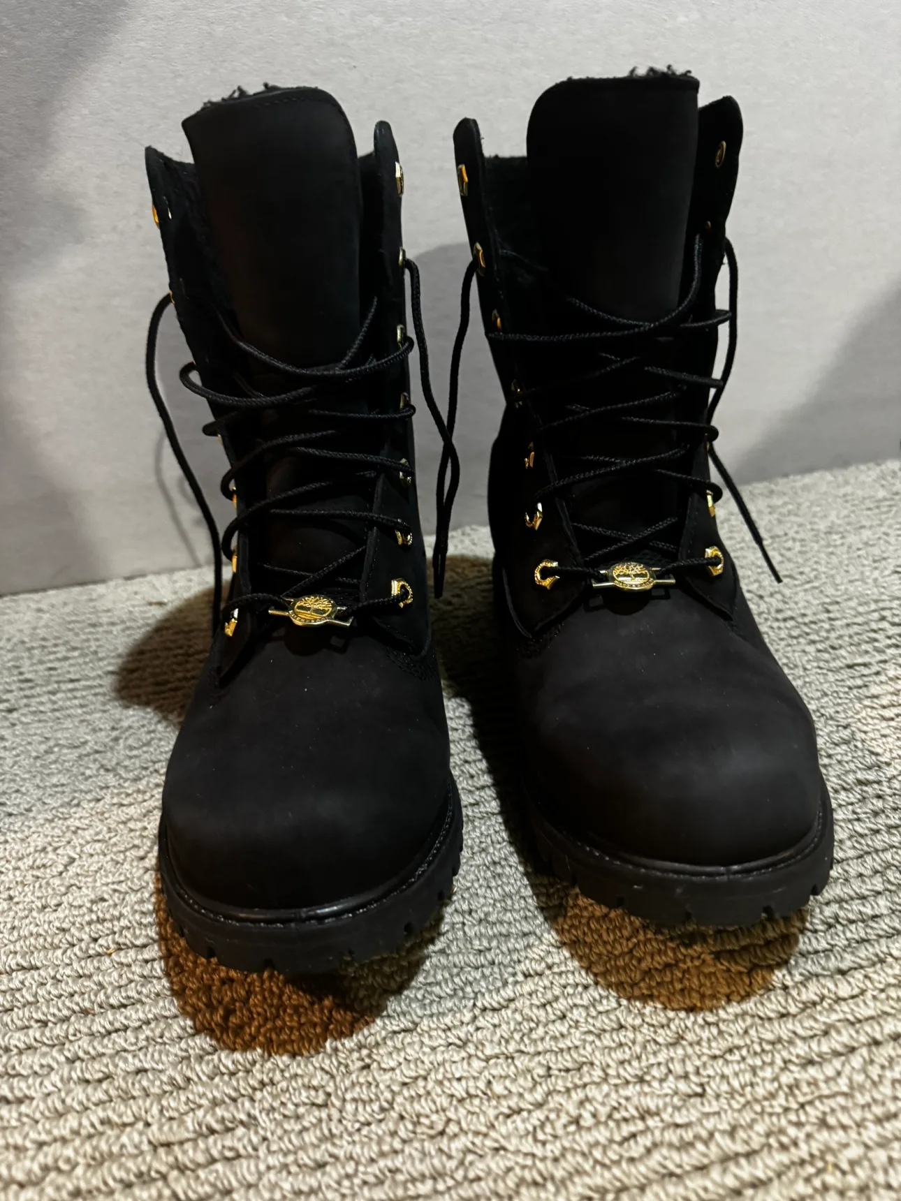 Black Timberland Boots Women US10 thumbnail