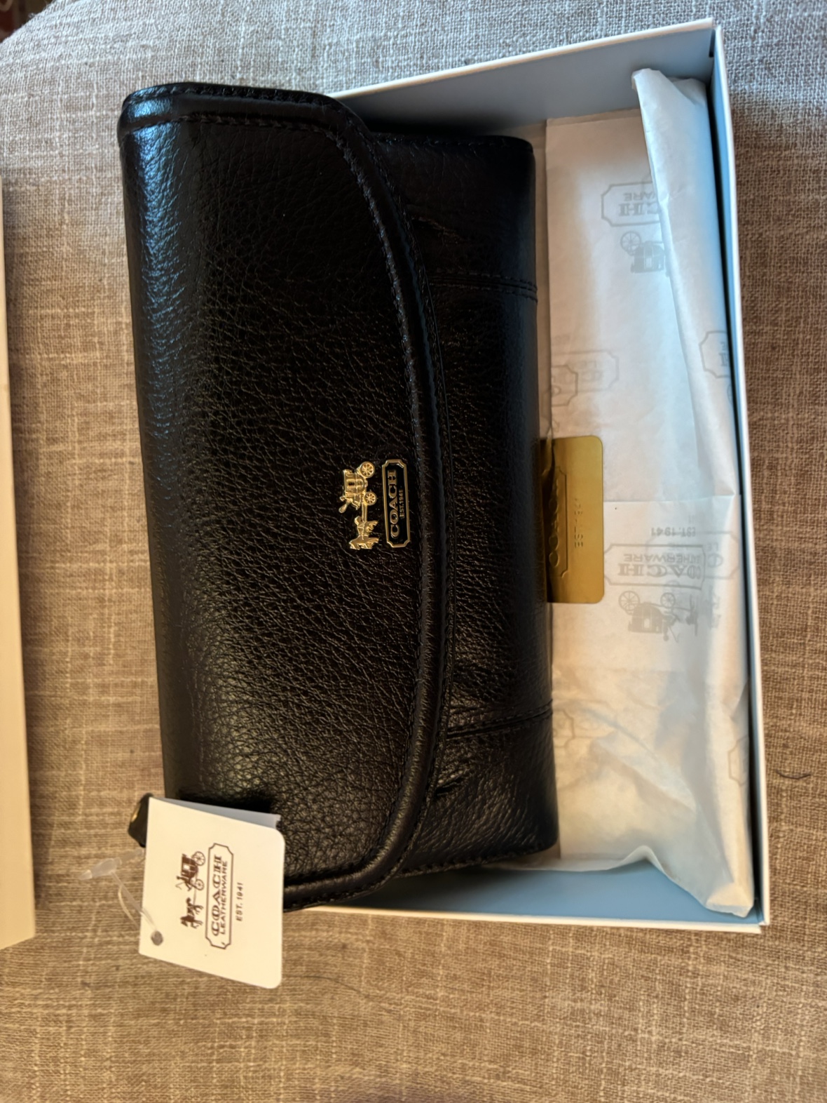 Coach Black Leather Wallet - photo 3