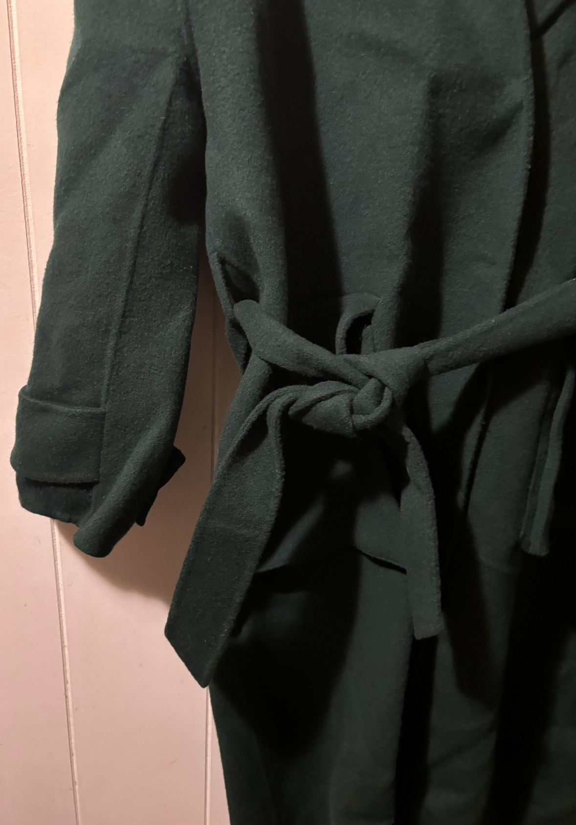 Wool Green Hooded oversized Coat with Belt One Size - photo 4