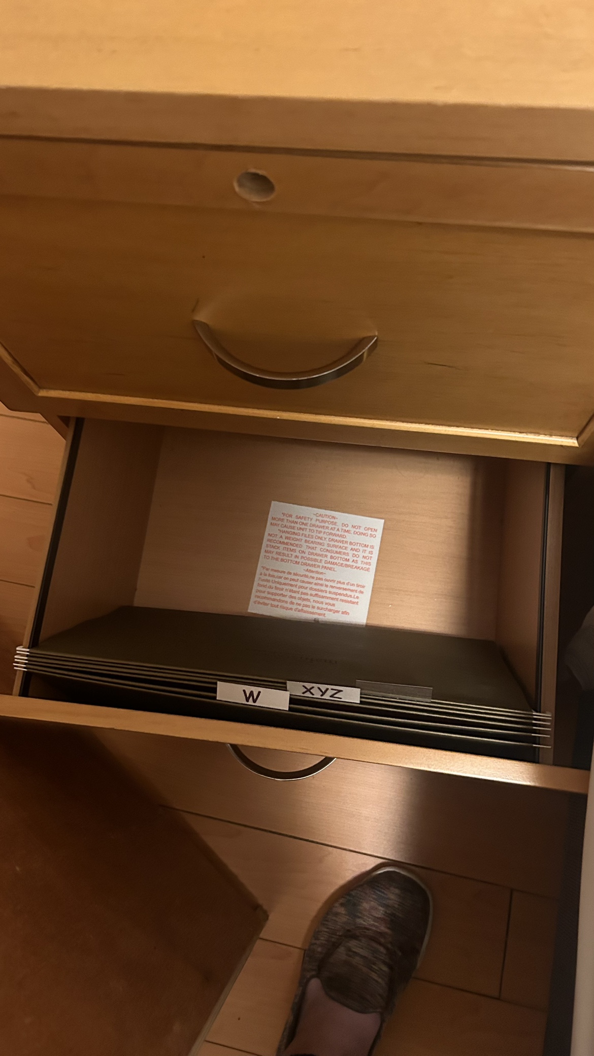 2 drawer filing cabinet w folders - photo 3