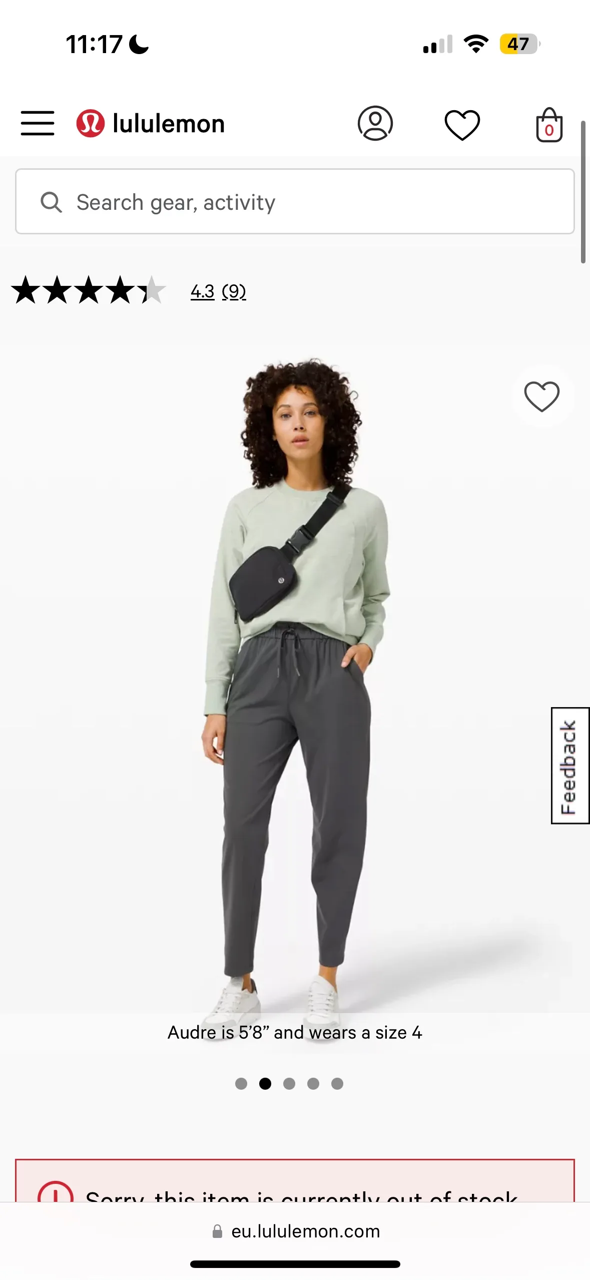 Lululemon Keep Moving Pant 25” full length size 10 image indicator(2)