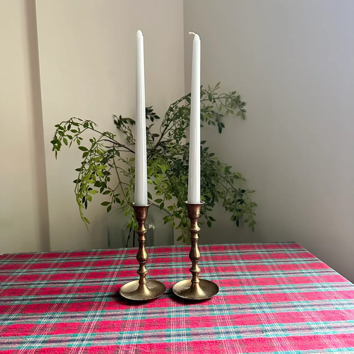 Set of 2 Brass Candle sticks/Holders image indicator(6)